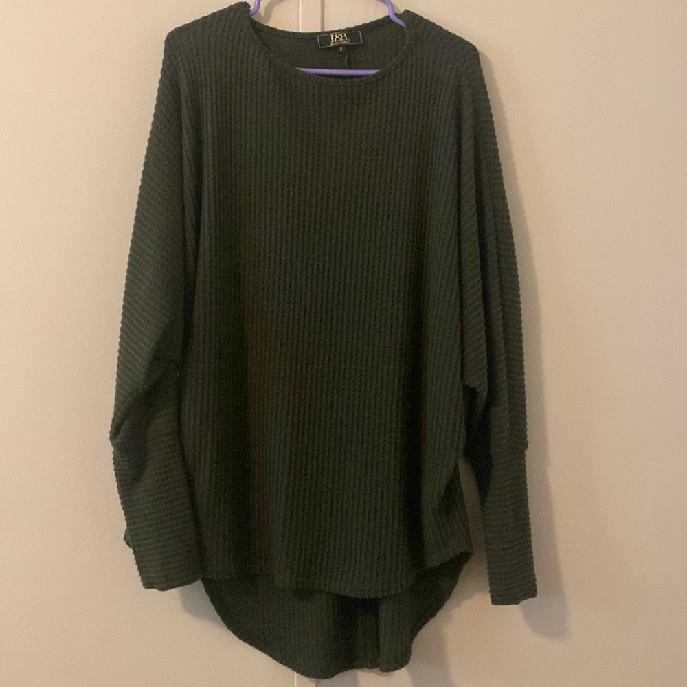 🎉🥰🍀 Boutique Lucky & Blessed Dolman Sleeve Waffle Knit Tunic Top🏷️🛍️ 🎉